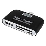 Kaxofang Typ C Karten Leser USB-C zu USB2.0 / TF Multifunktions Hub Docking Station OTG Kartenleser für Laptop Handy (A)