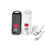 Persönlicher Alarm, Wiederaufladbar Taschenalarm Schlüsselanhänger 130dB Panikalarm Selbstverteidigung Alarm mit LED Lampe und Type C Ladeanschluss für Frauen Kinder Mädchen ältere Menschen (2er Set)
