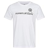 Eintracht Frankfurt Herren T-Shirt - Frankfurtliebe - Shirt weiß SGE - Plus Lesezeichen I Love Frankfurt Größe XXL