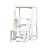 QJ 3 Treppenstufen Hocker, Holzklappmultifunktions-Haushalt Trittschemel Treppen Stuhl Climb Trittleiter tragbarer Schuh Bank Blume-Rack (Color : B)