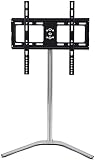 TV-Standfuß Stanzfreier mobiler TV-Standfuß höhenverstellbar und neigbar TV-Halterung Boden-TV-Standfuß für 37 bis 60 Fernseher, hält bis zu 88 lbs Bildschirme Fernsehständer (Größe : Groß)