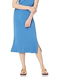 Amazon Essentials Pull On Knit Midi Skirt Rock, Blau, M