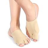 Hallux Valgus Korrektur, Bunion Corrector Zehenspreizer Groß Zehen mit Rutschfest Fersenriemen und Gel-Pads,zur von Hammerzehen und Crocker, Gel Bunion Corrector Socken für Tag und Nacht (1 Pair)