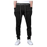 KIMODO Jogginghose Sweatpants Trainingshose Fitness Herrenmode Slim Fit Männer Fitness Freizeithosen Jogging Biker Hose Plus Size (A-Schwarz, XXL)