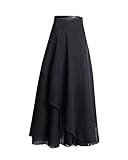 Ballett Wickelrock Chiffon Damen Tanz Rock Mit Taille Krawatte Maxi Länger Und Dünner Schw