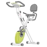 ZDMNBP Heimtrainer Heimtrainer, faltbar mit 8 Widerstandsstufen, praktischer Halter, gepolsterter Sitz, rutschfestes Fußpedal, Fitness, Ofenrohr, Formgebung CCAN