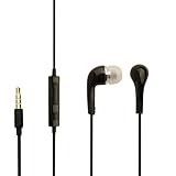 Original Samsung Headset in Schwarz EHS64AVFBE für Galaxy S5 Mini G800 Kopfhörer mit Anrufannahmeknopf An-Aus mit Laustärkeregler V