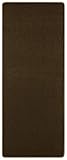 Hanse Home Läufer NASTY Kurzflor Flur Teppich weich (80x300 cm, 100%, Polypropylen, Pflegeleicht, Fußbodenheizung geeignet), Uni Braun, 80 x 300