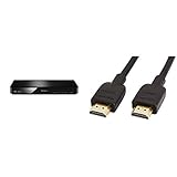 Panasonic DMP-BDT184EG 3D Blu-ray Player (4K Upscaling, DLNA, VoD, HDMI-Steuerung) schwarz & Amazon Basics Hochgeschwindigkeits-HDMI-Kabel 2.0, Ethernet, 3D, Ultra-HD1.8m, Schw