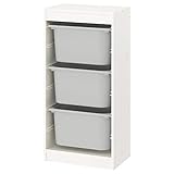 Trofast IKEA Regal, Aufbewahrung mit Boxen 46x30x94 cm Regal weiß / 3 Boxen g