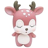 XHAEJ Personalisierte Spardose Deer Piggy Bank Cartoon-Münzen-Bank-Geld-Kasten-Piggy Bank Entzückende Geschenkspartopf Rosa Saving Money Box Münze Bank (Color : Pink)