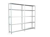 Schulte Regalwelt Lagerregal mit 10 PowerMAX-Fachböden in weiß, 200x180x50cm, Steckregal mit einfacher Montage ohne Verschrauben, Traglast je Boden bis zu 85 Kg (gesamt bis zu 850 Kg)