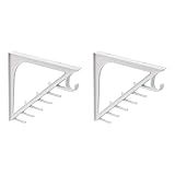 Amazon Basics Regalkonsole für Kleiderschrank mit zusätzlicher diagonaler Aufbewahrung, groß, Weiß, 2er-Pack