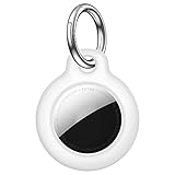 Keyring für AirTag Schutzhülle Pendant,Kratzfest Waschbar Schweißfest Soft PC Hüll Locator Tracker Keychain für AirTag Hülle Key Ring, 4 Farb