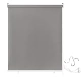 AufuN Außenrollo Balkon Outdoor Rollo Wetterfest 180 x 240 cm Outdoorrollo Sonnenschutz Balkonrollo UV Schutz, Reflektierende Thermofunktion für Fenster & Türen, G