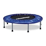 Relaxdays Trampolin faltbar, Indoor, Fitness H x B x T: 22 x 95 x 95 cm, Maximalbelastung 100 kg, blau-schw