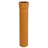 MKK - 19548-001 - KG-Rohr DN 110-200 Länge 0,5 m PVC externes Abwassersystem Rohre Abflussrohr Kanalgrundrohr orange DN 110