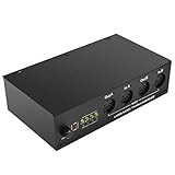 CAMOLA 4x4 USB MIDI Interface, 3 in 1 USB MIDI Box Merge Box Thru Box, 4 In 4 Out for Midi Keyboard Controller, PC and Mac Comp