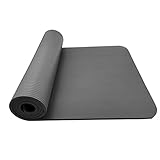 Trainingsmatte Joga Matten Dicke Yogamatte, Sportmatte Dicke Tpe Umweltfreundlich Geruchlos, Fintnissmatte for Yoga, Fitniss, Gymnastik, Training, Sportmatte Turnmatte for Zuhause ( Farbe : Grau )