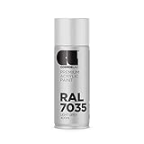 CL COSMOS LAC Sprühlack grau, glänzend - Spraydosen Sprühfarbe DIY Lack Acryllack Spray Farbspray Sprühdose Lackspray Farbe für Kunststoff, Metall, UVM. (RAL 7035 - lichtgrau)