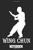 Wing Chun Notebook: Wing Chun Master Silhouette 120 Pages Dot Graph Notebook