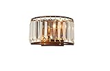 JZRHMJHW Wandleuchte aus Glas Vintage Metall Wandlampe.Leichte Luxus-Kristall-Wandlampe einfache kreative Wohnzimmer-Hintergrundwand Schlafzimmer-Nachttisch 3-Farben-Lichtwechsel-Wandlampe (Braun)