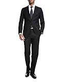 keskin collection Herren Anzug Schwarz Anzug Herren Schwarz Grau Blau Slim Fit Red Label (schwarz, Numeric_62)