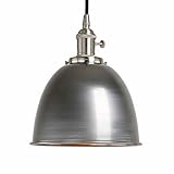 Phansthy innen Modernes Deckenhalbkreis mit Metall-Schirm Pendelleuchte Hängeleuchte Vintage Hängelampen Hängeleuchte Pendelleuchten Loft-Pendelleuchte im Landstil (Klarlack)