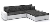 Sofini Ecksofa Toronto 240/200 mit Schlaffunktion! Eckcouch mit Bettkästen! Best Ecksofa! (Lawa 6+ Soft 17 Rechts)