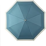 XYG Kreatives Design Sonnenschirm, klein, frisch, einfarbig, dreifach faltbar, für Regen und Regen, für Männer und Frauen geeignet, manuelle Öffnung