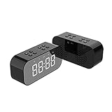 Digitaler Wecker Bluetooth Lautsprecher FM Radiowecker Dual-Alarm mit USB-Ladeanschluss Bluetooth 4.2 Lautsprecher LED-Anzeige mit Dimmer HD-Anruf Unterstützung TF-Karte, AUX