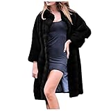 Damen Kunstpelz Weste Langarm Weste Bodywarmer Pelz Faux Jacke Mantel Oberbekleidung Übergröße (S-2XL)