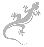 carstyling XXL Aufkleber Gecko Silber ~ schneller Versand innerhalb 24 Stunden ~