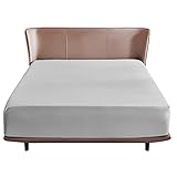 BEDSURE Spannbettlaken 90x200cm Boxspringbett Topper - Mikrofaser Bettlaken 90x200 cm hellgrau für Matratze bis 30 cm hohe, weiches Spannbetttuch L