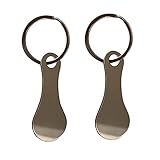 Allegorly Einkaufswagenlöser Edelstahl Keytools Multifunktionswerkzeug Schlüsselring Key Organizer mit Einkaufswagenlöser 2PCS Neuartiges Design für extra mehr Schlü