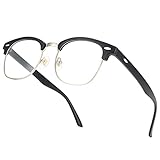 Amazon Brand –Eono Blaulichtfilter Brille anti Blaulicht von Computer Gaming PC-Nerd Brille ohne Stärke-Fake Brille für Damen Herren-UV Brillen gegen den von Asthenopie auslösenden Kop