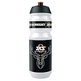 SKS GERMANY HIRSCH BOTTLE LARGE 750 ml Fahrradflasche in Hirsch-Design, Fahrradzubehör (Flasche mit Shiva-Verschluss, für alle gängigen Flaschenhalterungen, auslaufsicheres Push-Pull-Ventil)