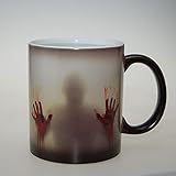 Baymate Keramik Tasse mit Thermoeffekt Halloween Deko Horrorgeschichte Walking Dead Magische Becher Farbwechsel T
