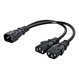 CY IEC 320 C14 bis C13 Dual-Ports 5-13R Y-Splitter-Adapterkabel für Kurze Stromversorgung