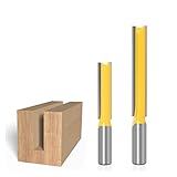 SYJY-SHOP 2 Stück Straight Router Bit 1/2' Dia. X 2' x 3' Länge- 1/2' 12mm Schaft Holzbearbeitungsschneider Holz Schneidwerkzeug (Cutting Edge Length : 2pcs 12.7mm Shank)