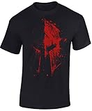 T-Shirt: Sparta Bluthelm - Urban Streetwear - Sport Kleidung Männer Mann Frau-en - Spartan Train Hard - Gym Fitness Body-Building - Muscle-Shirt - Kraft - MMA Fight Boxer Kampfsport - Athletic (XXL)
