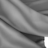 TOLKO Verdunklungsstoff lichtundurchlässig | edler Vorhangstoff für Verdunklungsvorhänge Gardinen Sonnenschutz Lichtschutz Sichtschutz Verdunkelung Stoffe zum Nähen Meterware Dekorieren (Grau)