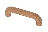 Gedotec Möbelgriff Buche Stangengriff rund Holzgriff aus Holz | Bogengriff Buche Natur | Schubladengriff 96 mm | Griff für Schranktüren - Schubladen - Möbel | 1 Stück - Schrankgriff mit Schraub
