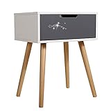 Couchtisch,Beistelltische Nachttisch Massivholz Nachttisch Schrank Einfacher Schreibtisch/Zeitschriftentisch Nachttisch Kleiner Schrank Wohnzimmerartikel Aufbewahrung und Aufbewahrung Kleiner T