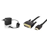 Laptop Netzteil für Lenovo Flex 4 5 6 Series Flex 4 1470 1580 GX20K11838 ADLX65CLGU2A IdeaPad 710s 710 510s 510 310, schwarz & Amazon Basics HDMI-zu-DVI-Adapterkabel, -1,83 M