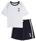 Kinder Tottenham Hotspur FC Kurz-Pyjama für Jungen und Fußballclub, kurze Hose + T-Shirt Gr. 9-10 Jahre, weiß