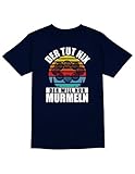 Lustiger Spruch Der TUT nix der Will nur Murmeln Glaskugeln T-Shirt, Größe: XXXX-Large, Farbe: Navy