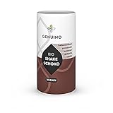 Genuino Veganes Bio-Proteinpulver | Schoko Proteinshake |1 x 480 g | Ohne Zucker | Ohne Soja | Glutenfrei | Frei von Zusatzstoffen | Mit Bio-Hanf-, Sonnenblumen- und Mandelp