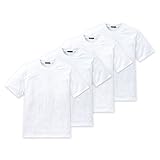 Schiesser 4er Pack American T-Shirt Rundhals Unterhemd - 008150 (5 (M), 4 X Weiß)