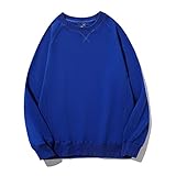 XWLY Pullover Herren Herbst Winter Basic Klassisch Mode Rundhals Lose Männer Jacke Urban Jugend Trend Einfarbig Unisex Langarm Casual Base Atmungsaktiv All-Match Paar O